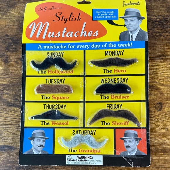 Stylish Mustaches Set - 7 Colors - Picture 1 of 5